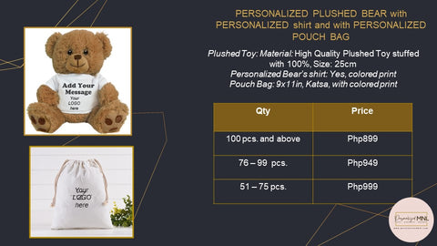 Plushed Bear with Packaging (Drawstring Bag)